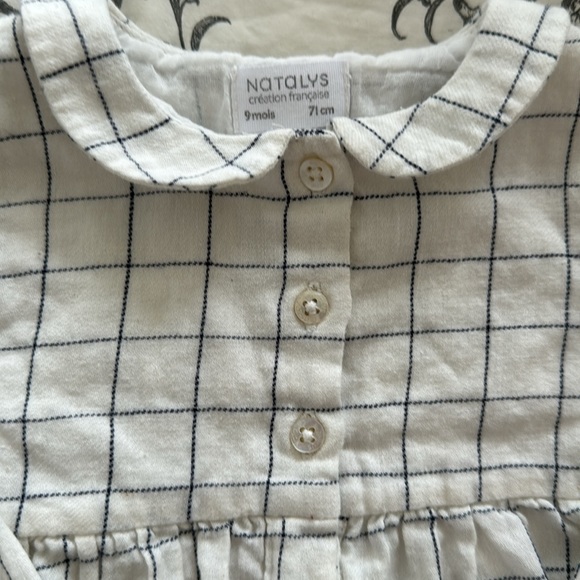 Dress, long sleeve, collar, Natalys (French creation), 6-9m (71cm) - Picture 2 of 5